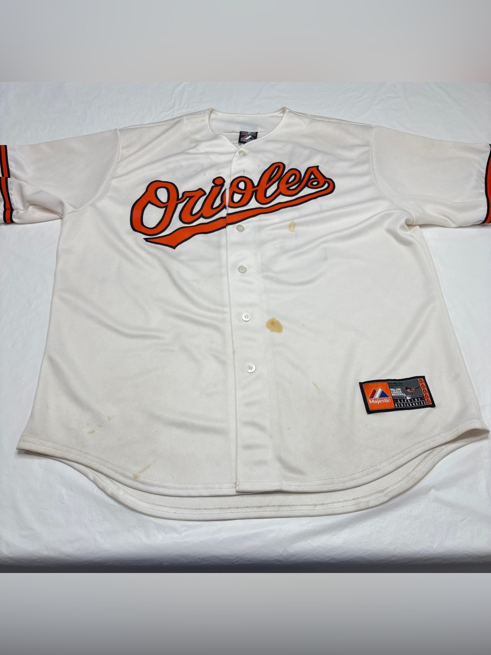 Majestic Baltimore Orioles Matt Wieters #32 Stitched Jersey Men’s XL Stained!